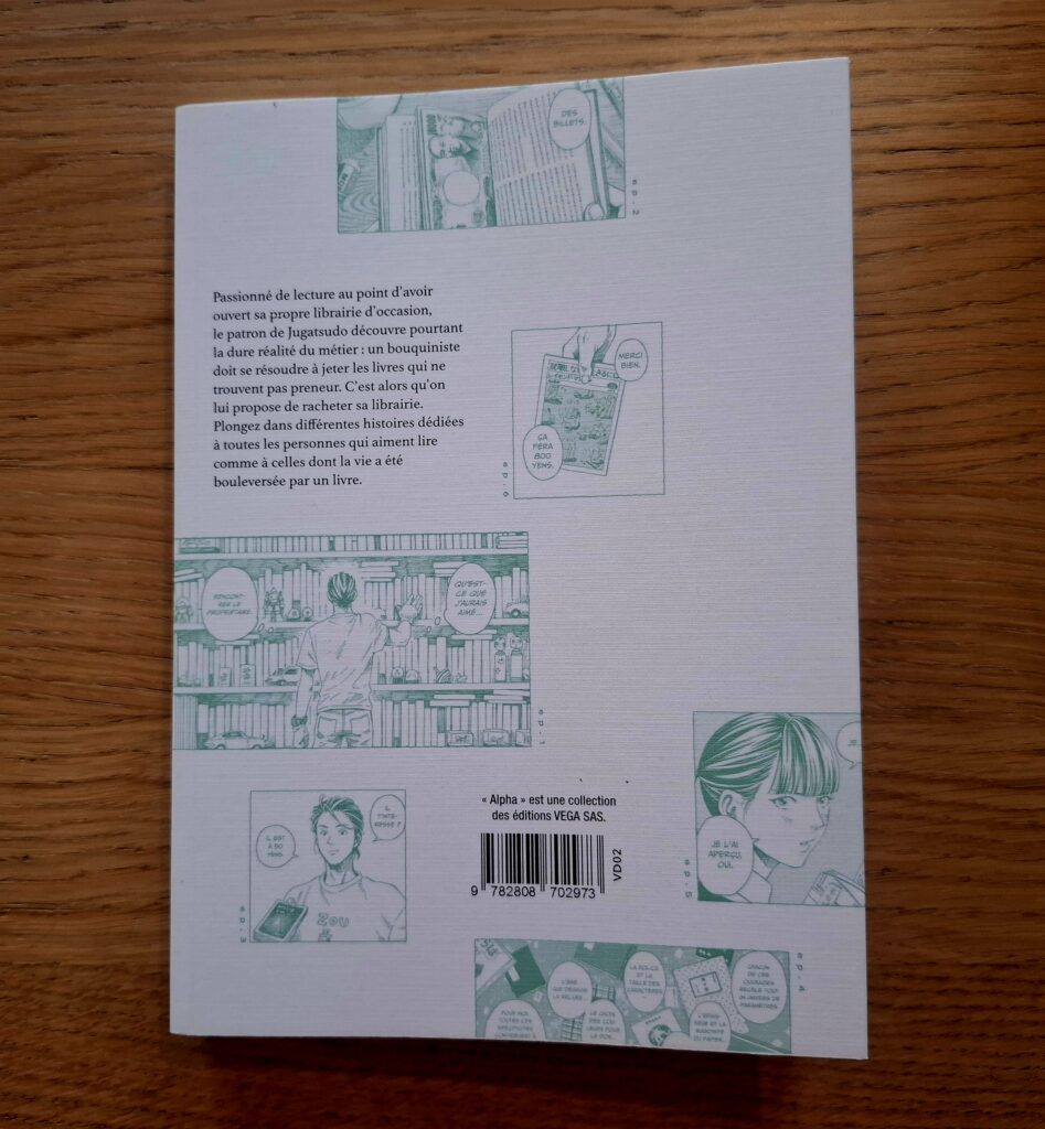 Quatrième de couverture du tome 1 du Bouquiniste